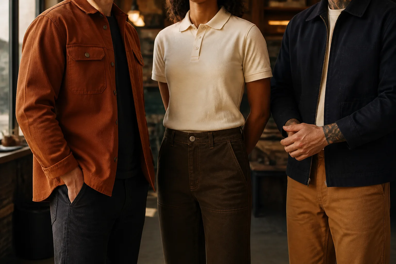 Illustrative uniform apparel image for a guide to preserving specifications for repeat orders